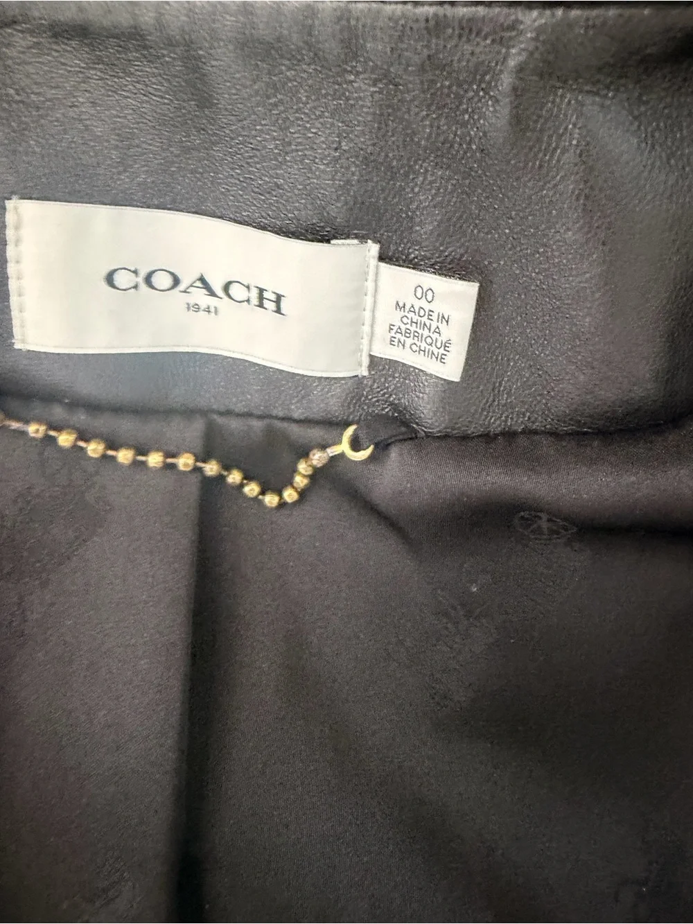 Coach Black Leather Women's Jacket